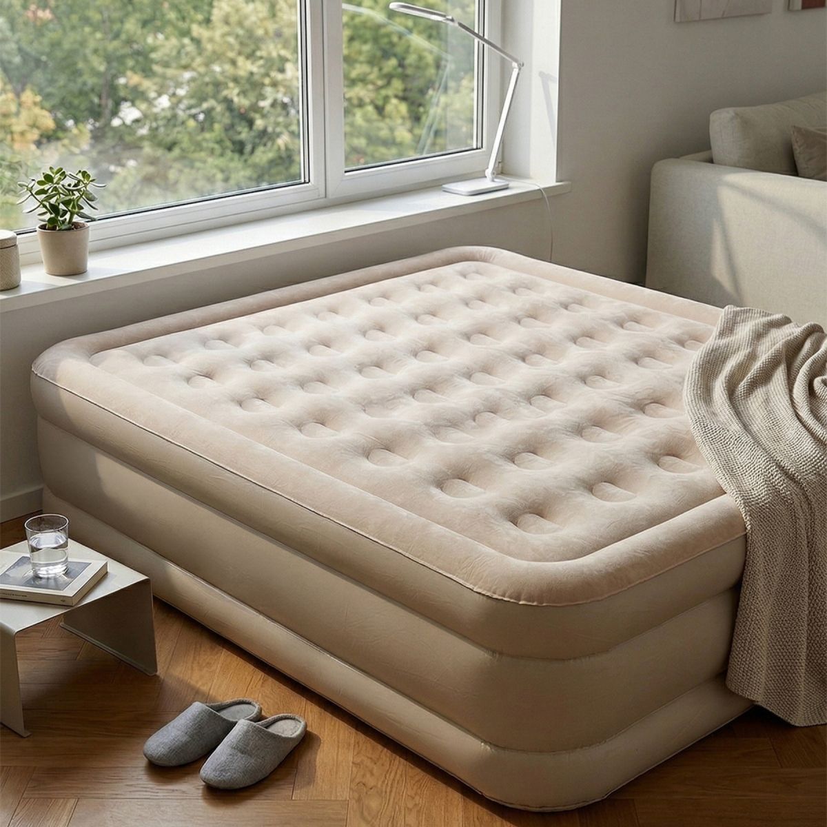 BYSAY KENDİ KENDİNE ŞİŞEBİLEN BATARYALI ÇİFT KİŞİLİK ŞİŞME YATAK 200X180X38