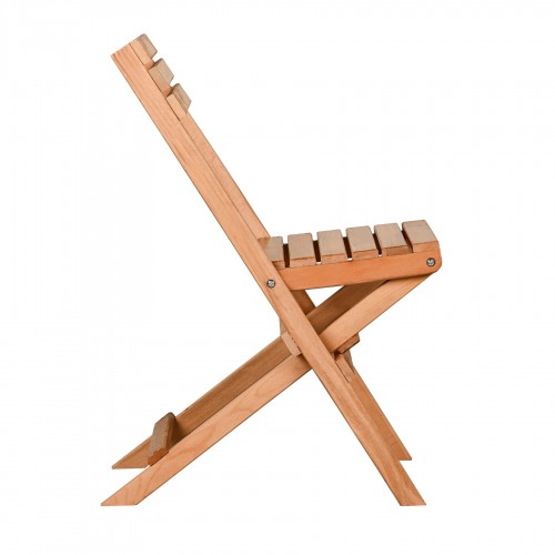 BYSAY WOODEN FOLDABLE GARDEN KITCHEN BALCONY TERRACE CHAIR (NATURAL)