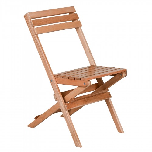 BYSAY AHŞAP KATLANABİLİR  BAHÇE MUTFAK BALKON TERAS SANDALYESİ (NATUREL)