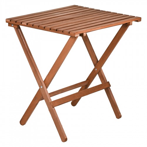 BYSAY WOODEN FOLDABLE BISTRO SET OF 3 WITH Cushions KITCHEN BALCONY GARDEN TABLE CHAIR SET (WALNUT-CREAM)