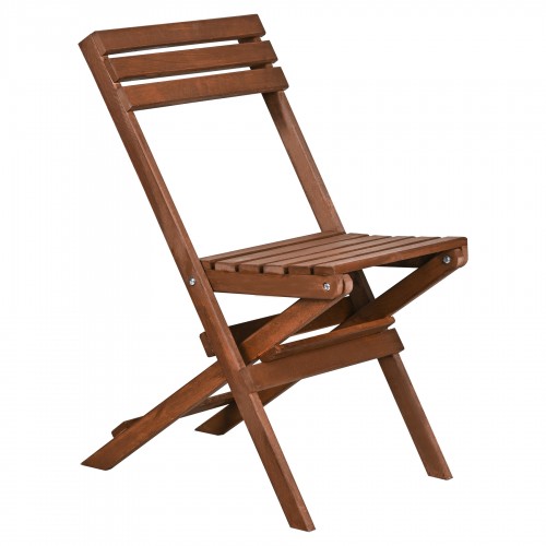BYSAY VERNİKLİ AHŞAP KATLANABİLİR  BAHÇE MUTFAK BALKON TERAS SANDALYESİ (CEVİZ RENK)