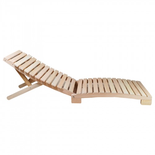 BYSAY AHŞAP KATLANABİLİR YATAR ŞEZLONG 3 KADEME PLAJ YATAĞI 3 LÜ SET (NATUREL)