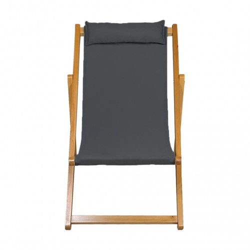 BYSAY AHŞAP KATLANABİLİR TAŞINIR ŞEZLONG. PLAJ, BAHÇE, TERAS, BALKON ŞEZLONGU. 3 LÜ SET (ANTRASİT)