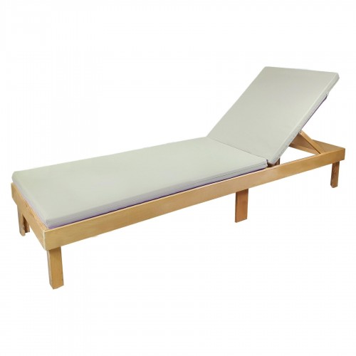 BYSAY TAŞINIR KATLANIR ŞEZLONG MİNDERİ KAMP MİNDERİ  SU İTİCİ KUMAŞ FERMUARLI 5 CM(KREM)
