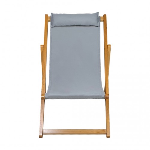 BYSAY AHŞAP KATLANABİLİR TAŞINIR ŞEZLONG. PLAJ, BAHÇE, TERAS, BALKON ŞEZLONGU. 3 LÜ SET (GRİ)
