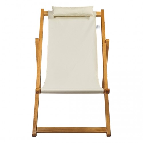 BYSAY AHŞAP KATLANABİLİR TAŞINIR ŞEZLONG. PLAJ, BAHÇE, TERAS, BALKON ŞEZLONGU. 3 LÜ SET (KREM)