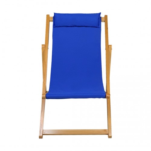BYSAY AHŞAP KATLANABİLİR TAŞINIR ŞEZLONG. PLAJ, BAHÇE, TERAS, BALKON ŞEZLONGU. 3 LÜ SET (MAVİ)