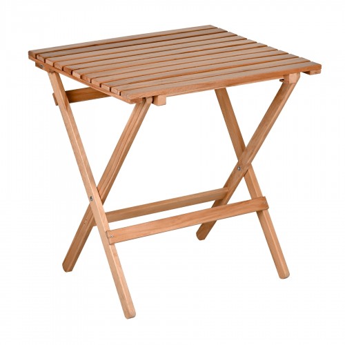 BYSAY WOODEN FOLDABLE 3-PIECE BISTRO SET GARDEN SET WITH PUFF CUSHION (NATURAL)