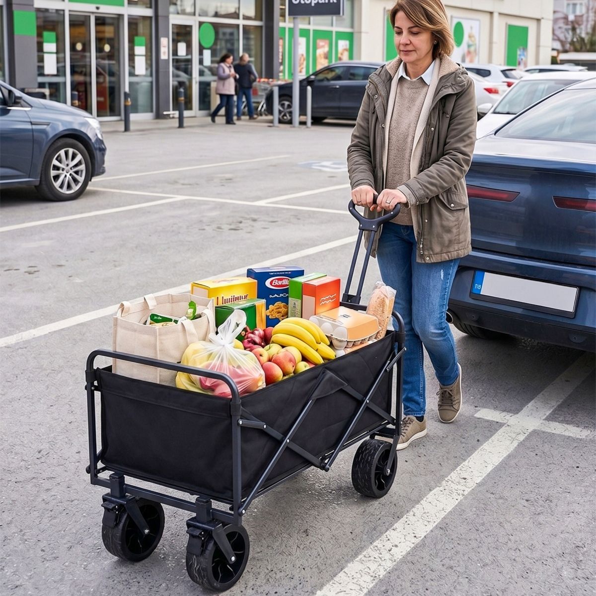 KATLANIR KAMP ARABASI PİKNİK ARABASI ÇOK  AMAÇLI EL ARABASI PAZAR PLAJ MARKET ARACI